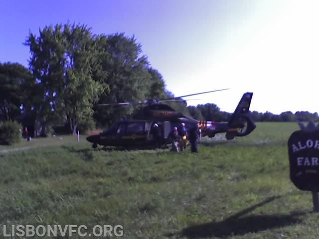 6/21/2007 Trooper 3 flying out a patient with a crushing injury 